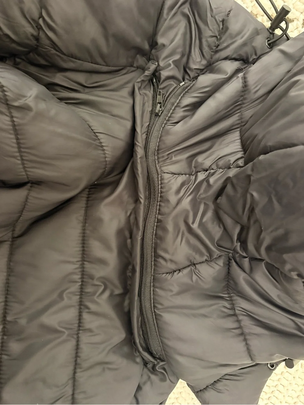 Guess Black Quilted Puffer Jacket